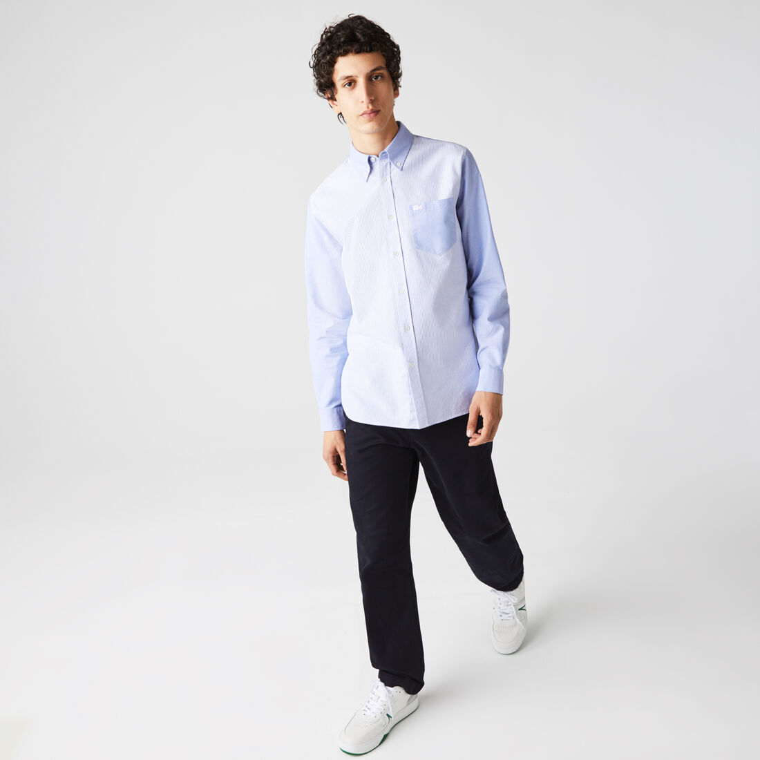 Men’s Heritage Regular Fit Patchwork Striped Oxford Cotton Shirt