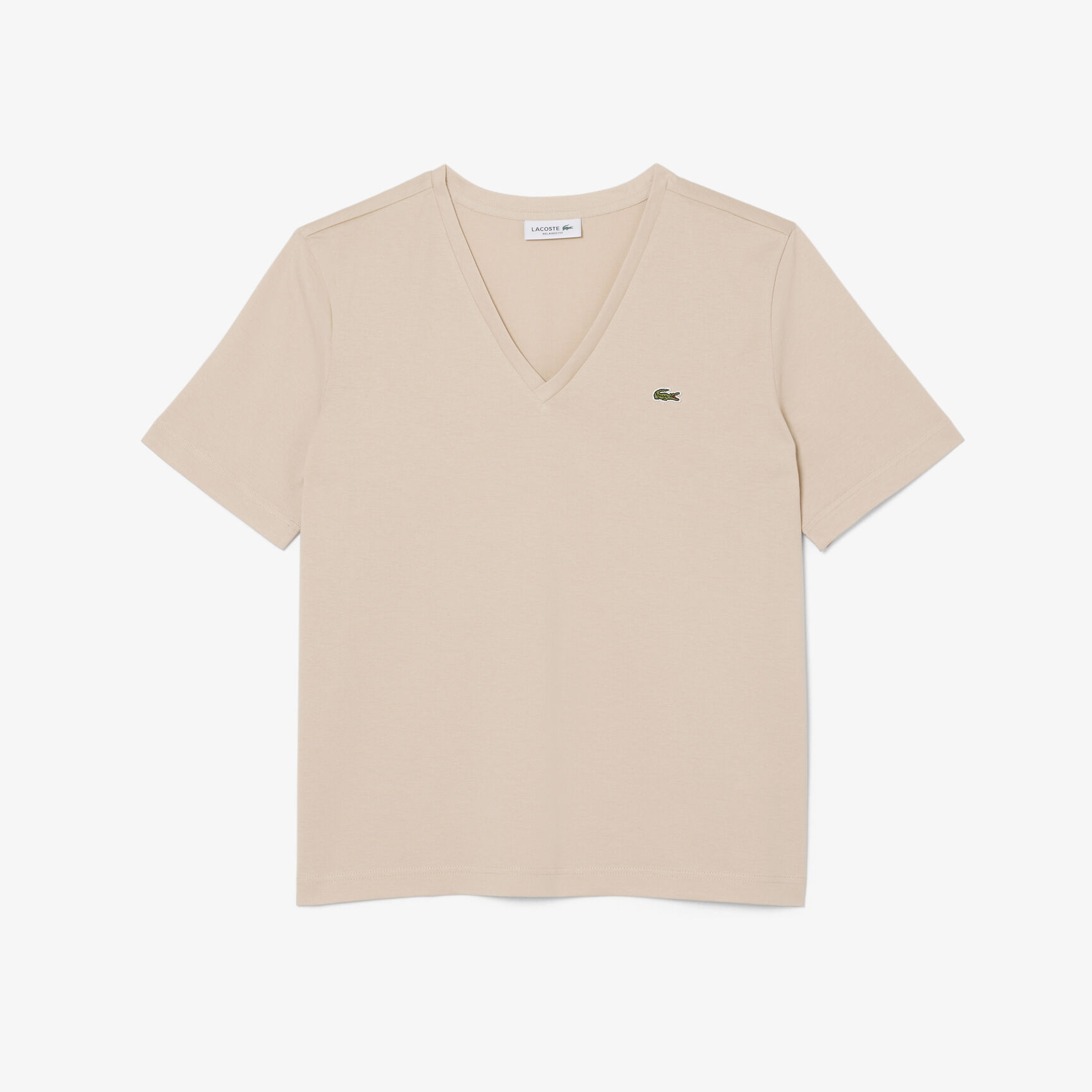 Relaxed Fit Soft Cotton V Neck T-shirt Relaxed Fit Soft Cotton V Neck T-shirt - TF7300-00-X6F