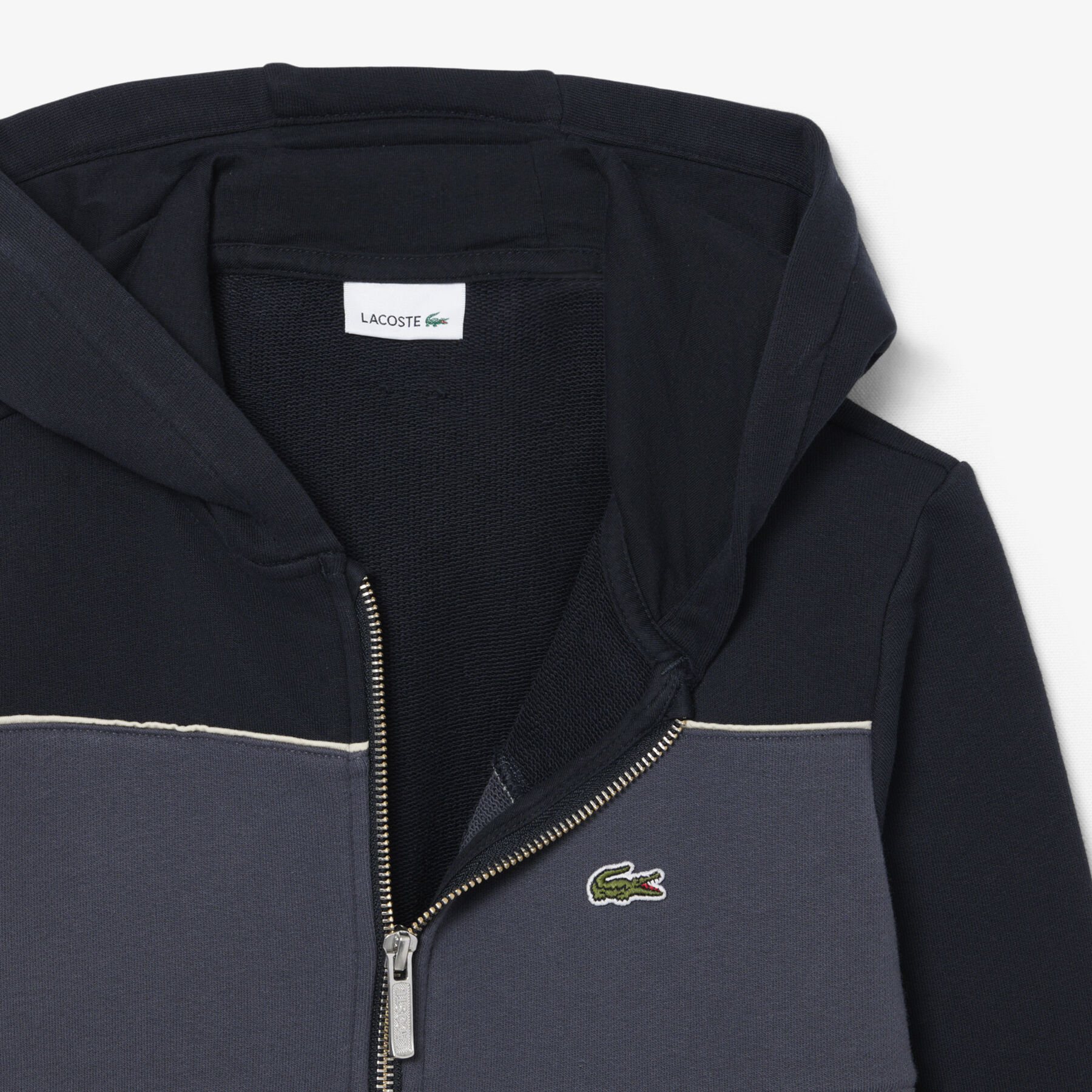 Colour-Block Zipped Hoodie lacoste colour block zipped hoodie