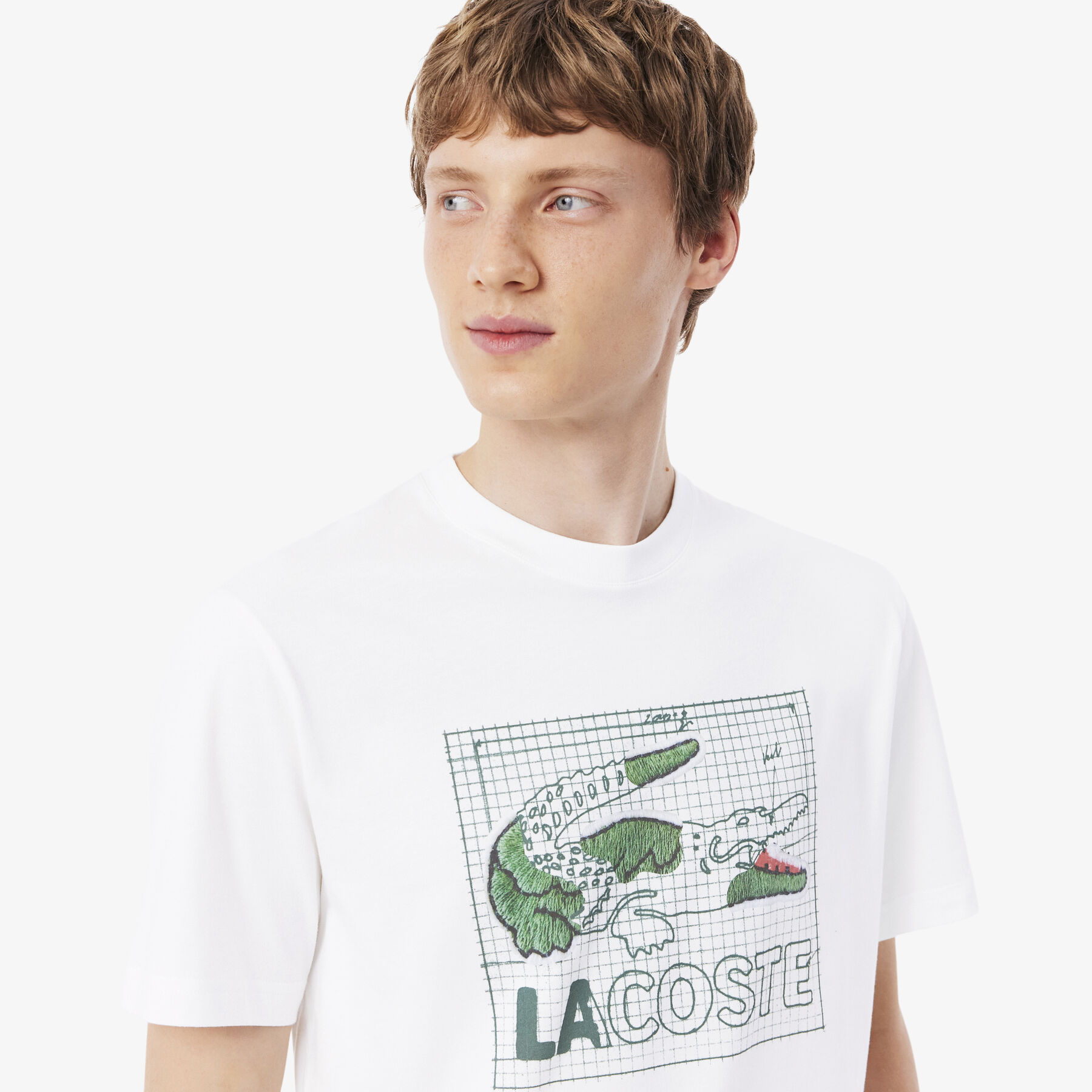 Printed Cotton T-shirt lacoste printed cotton t shirt