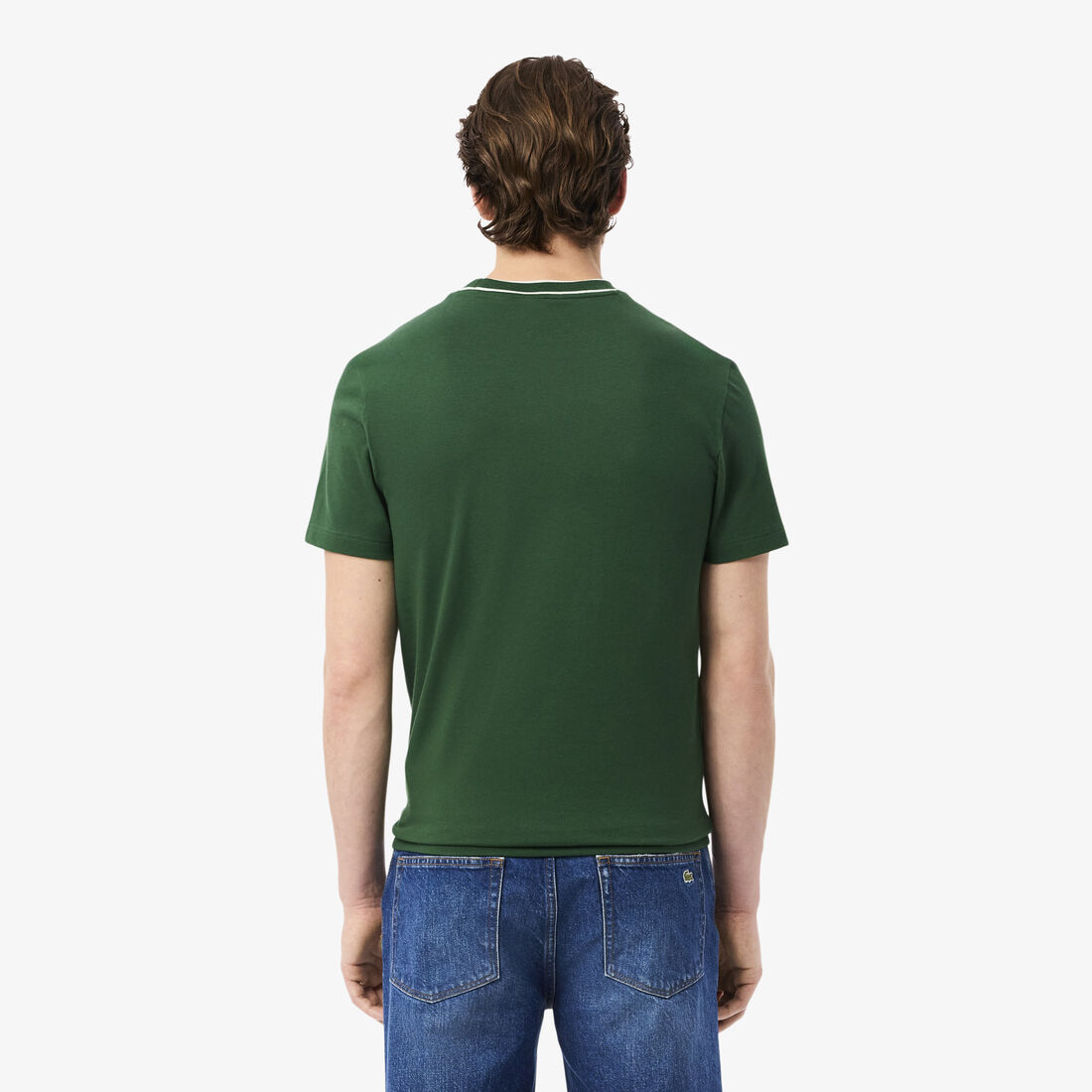 Stretch Pique Stripe Collar T-shirt Stretch Pique Stripe Collar T-shirt - TH8174-00-132