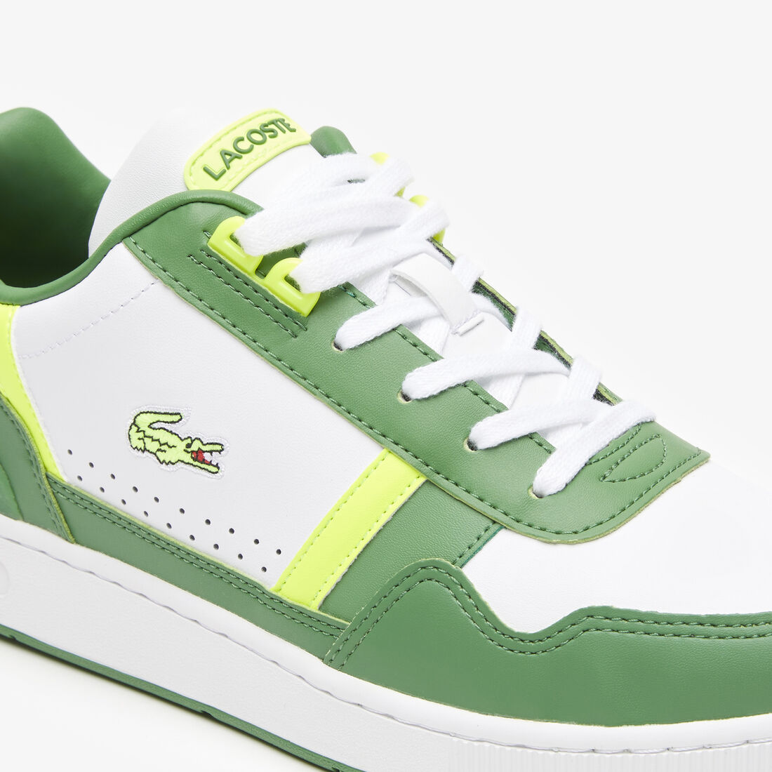 سنيكرز لاكوست تي كليب جلد مقسم بألوان للرجال سنيكرز لاكوست تي كليب جلد مقسم بألوان للرجال