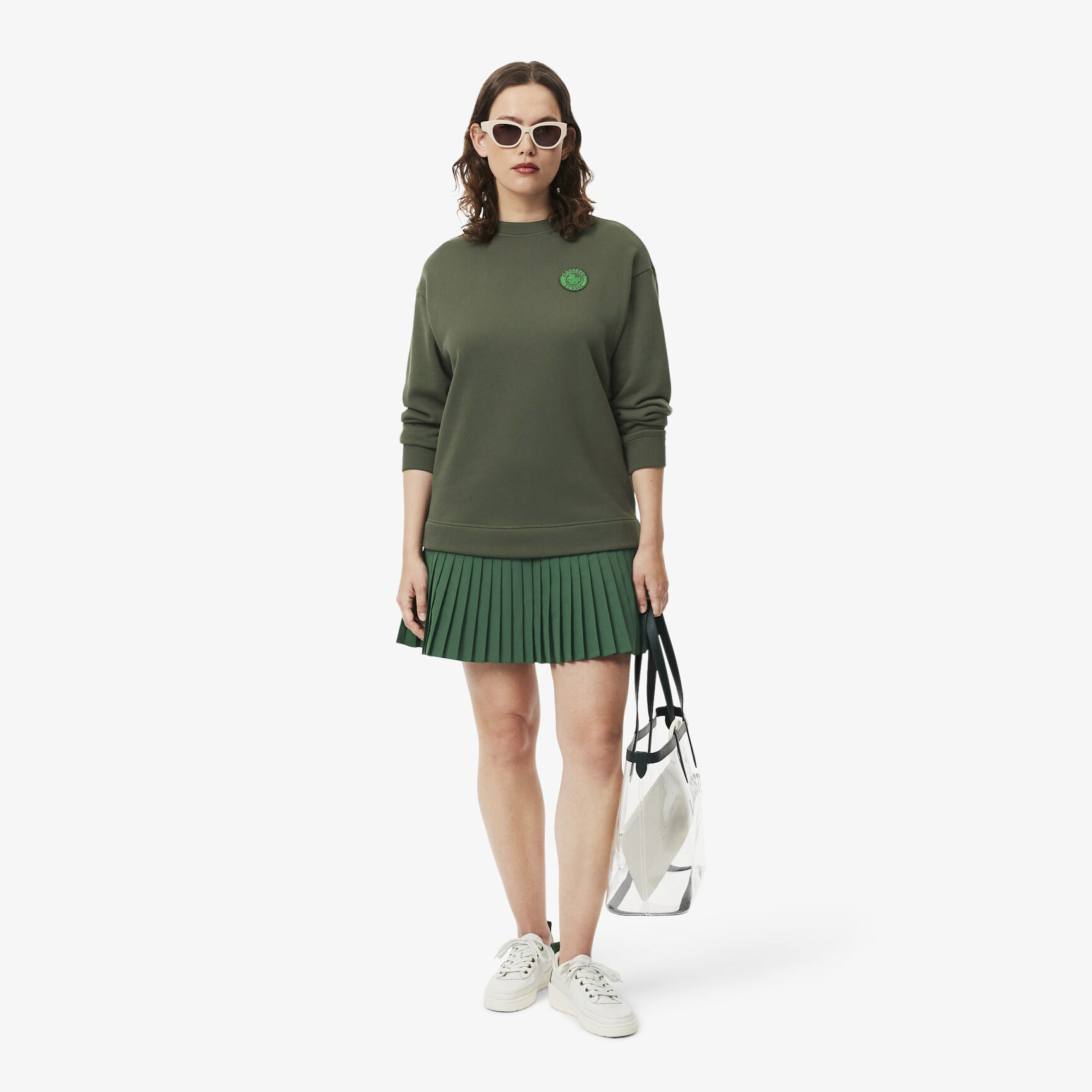 Blended Fabric Pleated Sweatshirt Dress Blended Fabric Pleated Sweatshirt Dress - EF9562-00-FRI