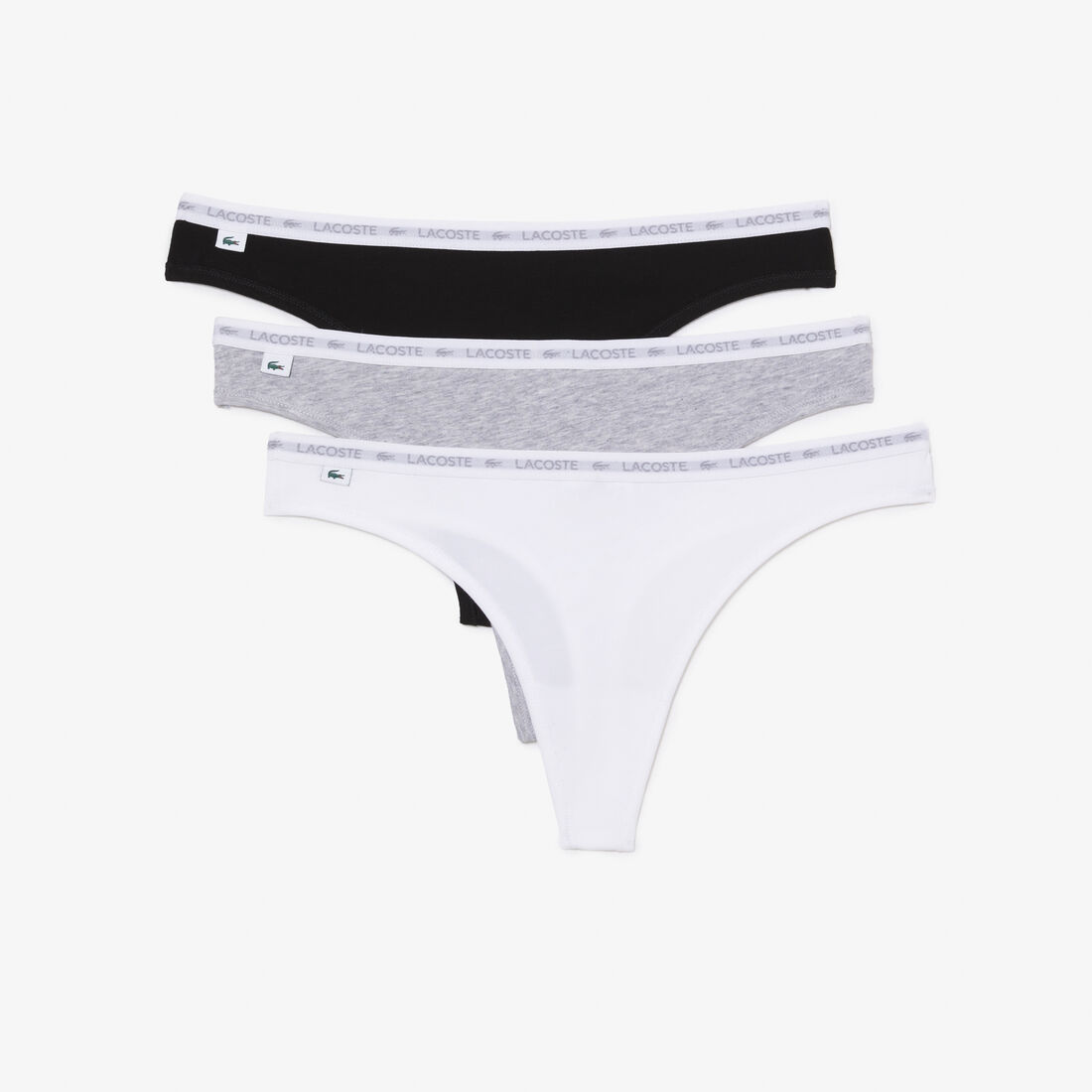 طقم ثونغ قطن مطاطي بتصميم رفيع ، 3 قطع 3-Pack Thongs - 8F1341-00-NUA