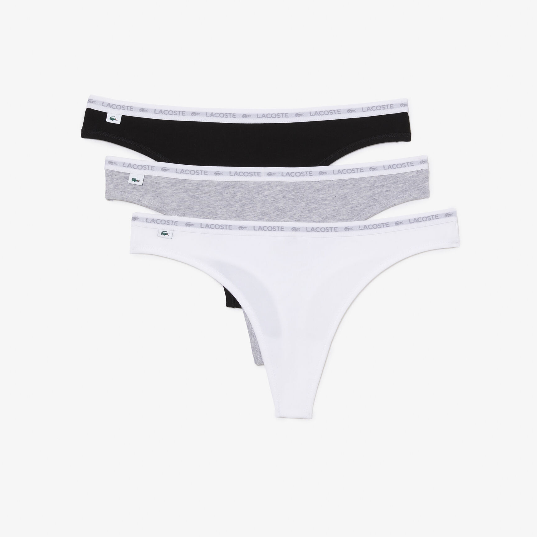 طقم ثونغ قطن مطاطي بتصميم رفيع ، 3 قطع 3-Pack Thongs - 8F1341-00-NUA