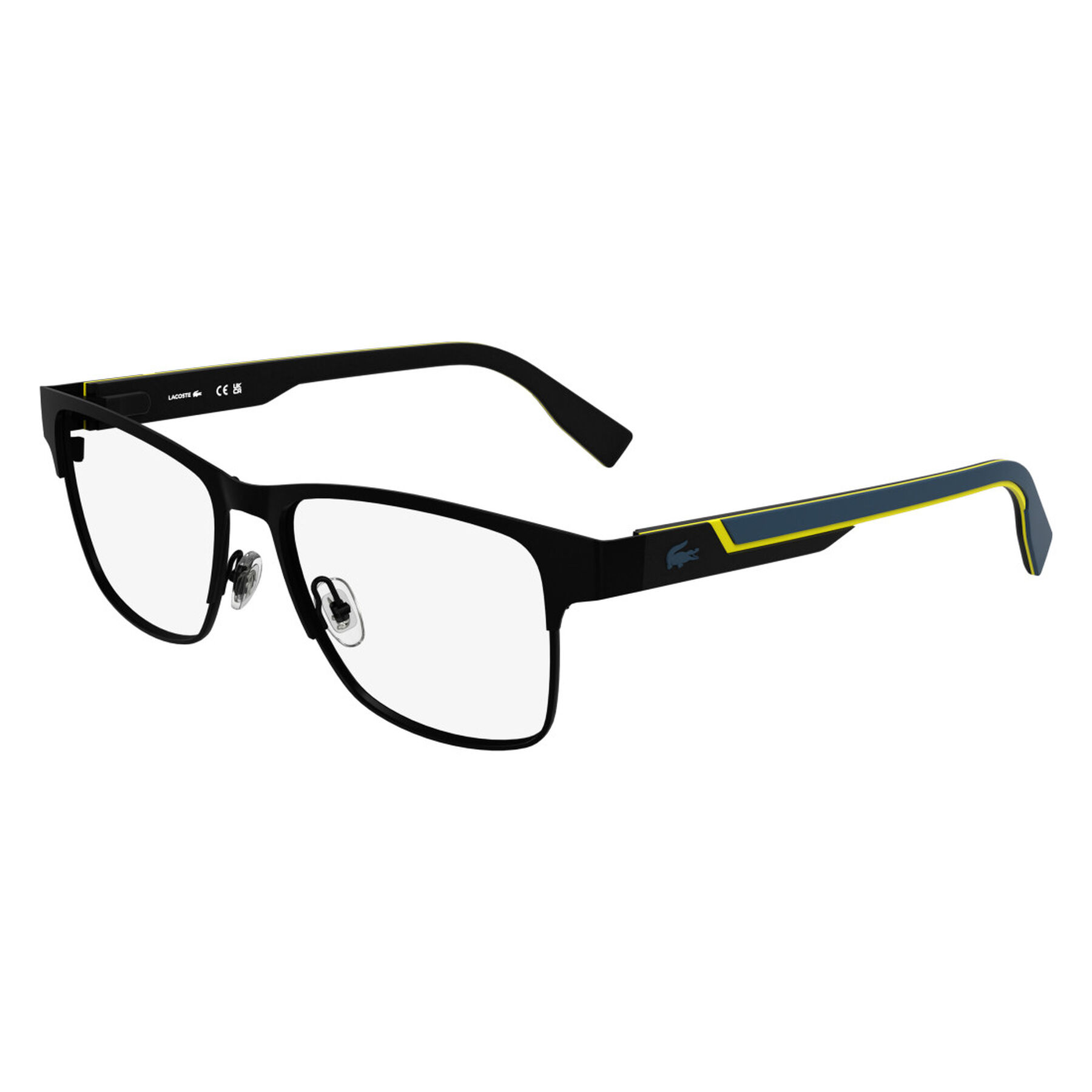 lacoste magnetic clip on rectangular sunglasses