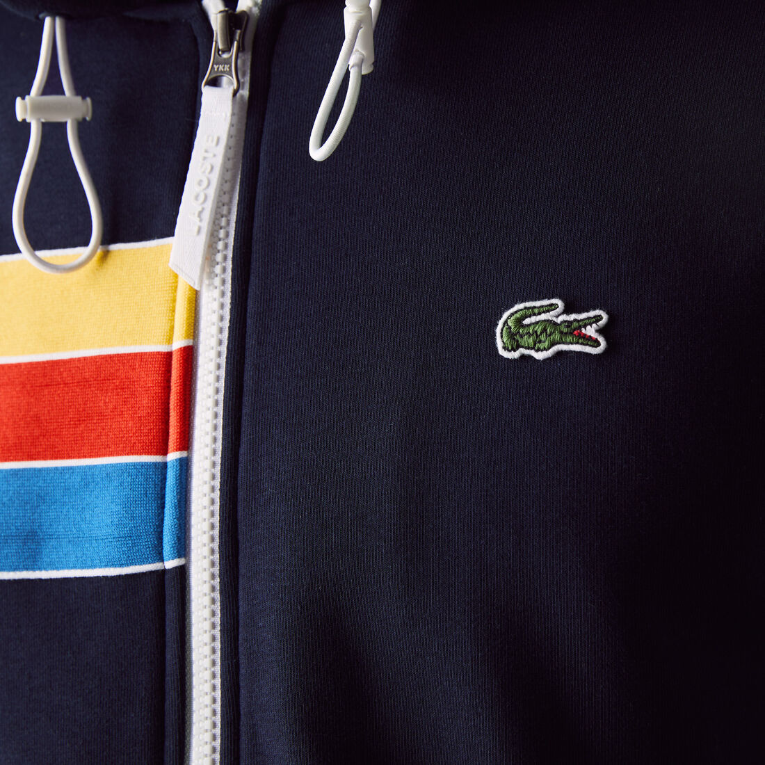 Men's Lacoste SPORT Hooded Colourblock Fleece Zip Sweatshirt Men's Lacoste SPORT Hooded Colourblock Fleece Zip Sweatshirt