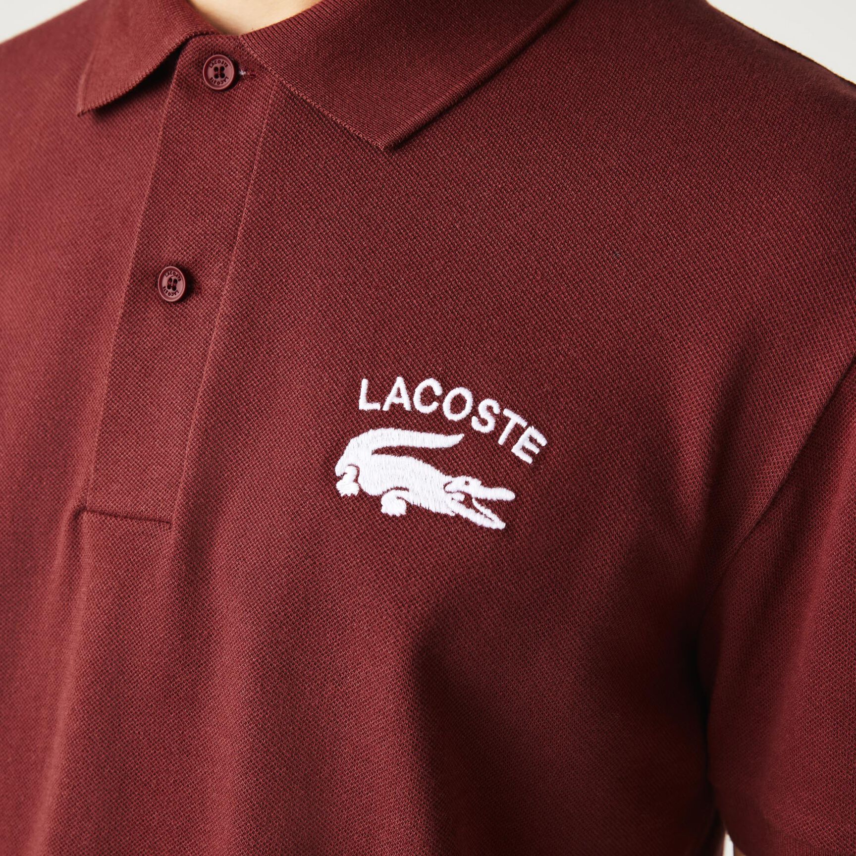 تيشيرت بولو لاكوست بيكيه ميني مطاطي بشعار الماركة للرجال تيشيرت بولو لاكوست بيكيه ميني مطاطي بشعار الماركة للرجال