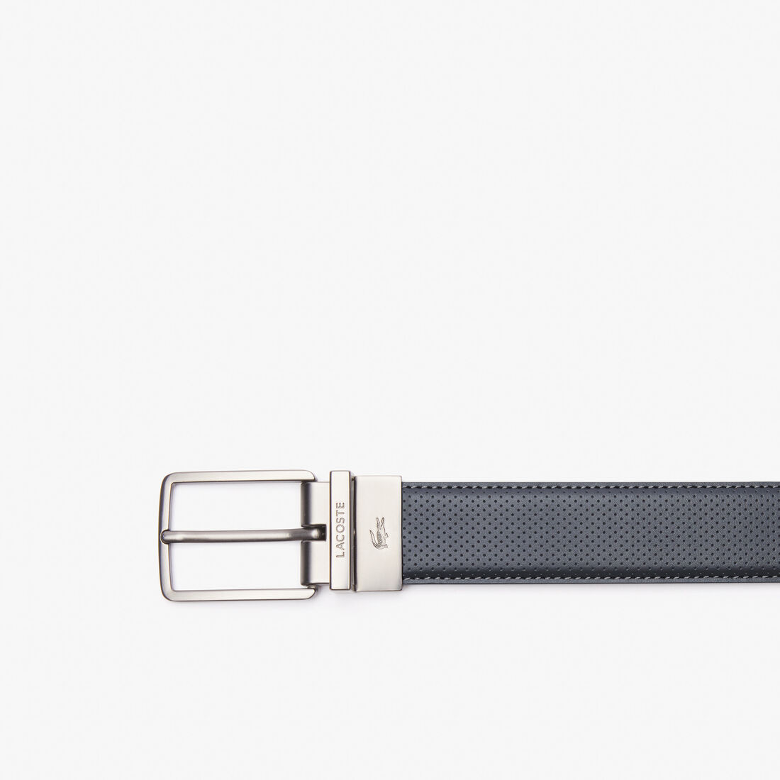 Men's Lacoste Engraved Buckle Reversible Piqué Leather Belt Men's Lacoste Engraved Buckle Reversible Piqué Leather Belt