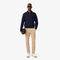 lacoste heavy fleece zipper neck sweatshirt