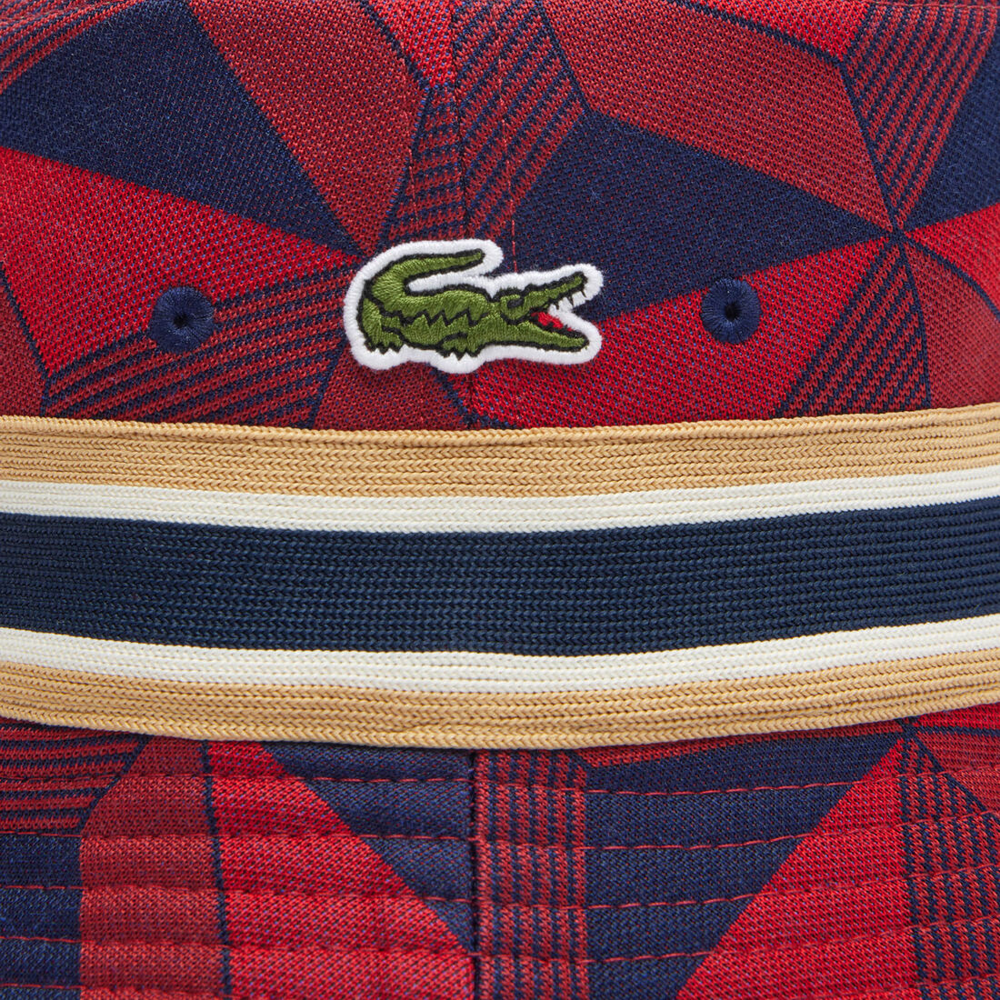 قبعة دلو إنترلوك منقوشة من جاكار Interlock Jacquard Patterned Bucket Hat - RK7002-00-IKL