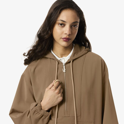 Oversized Wool Blend Popover Jacket