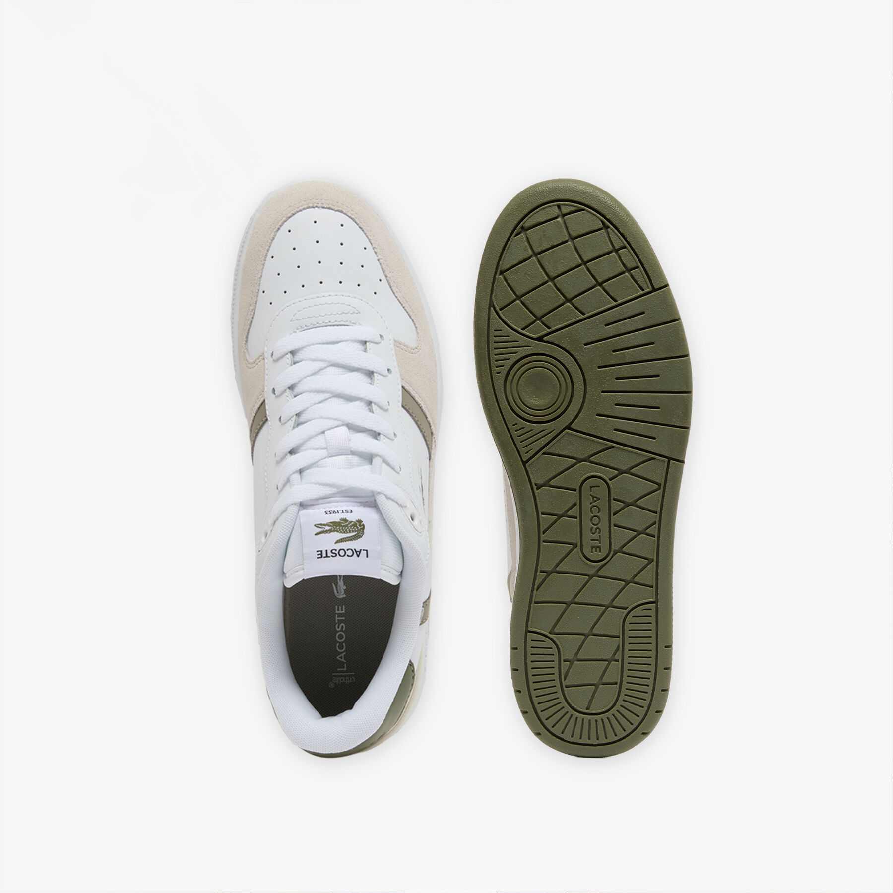 lacoste men s t clip set leather sneakers