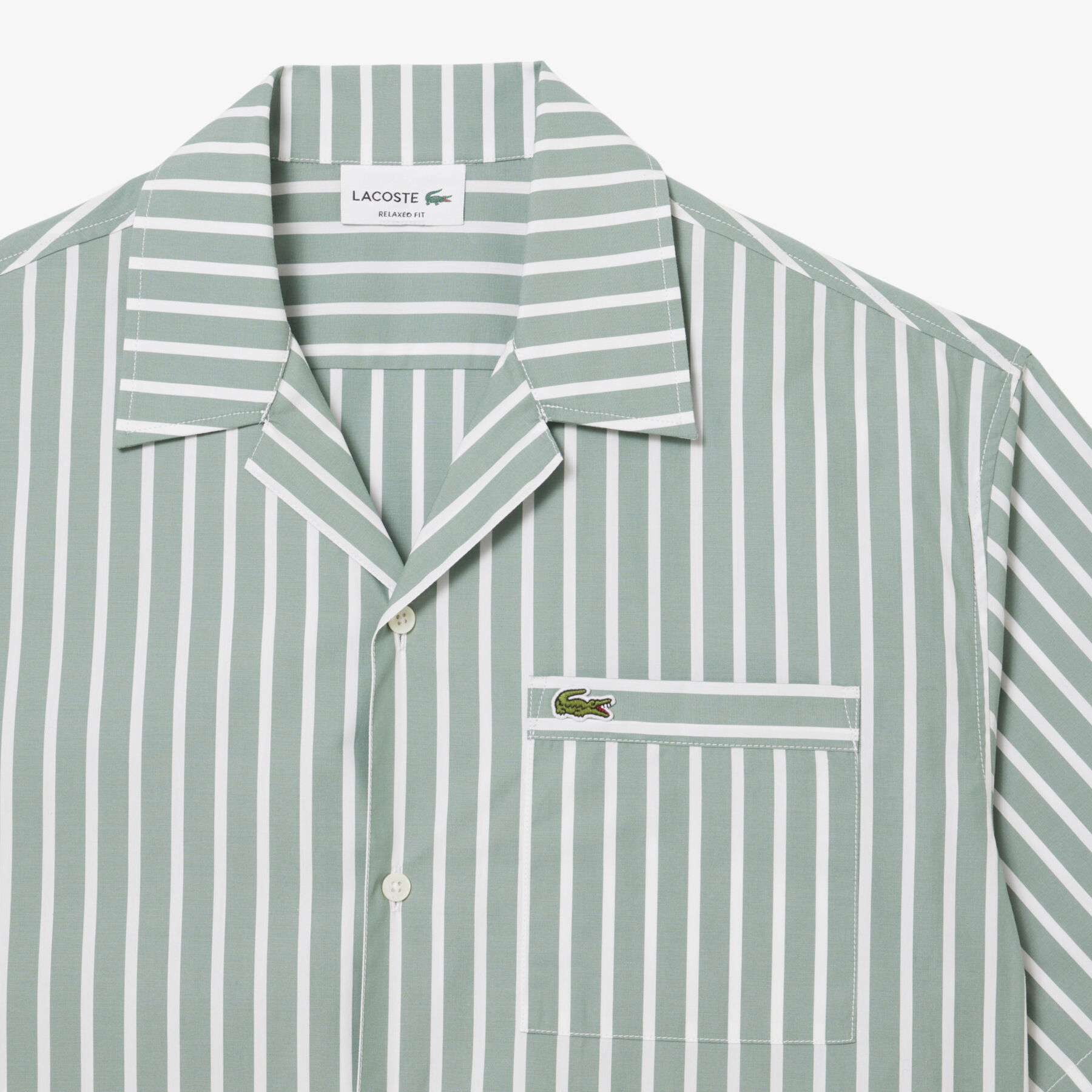 Relaxed Fit Striped Short Sleeved Shirt - CH9083-00-BLI