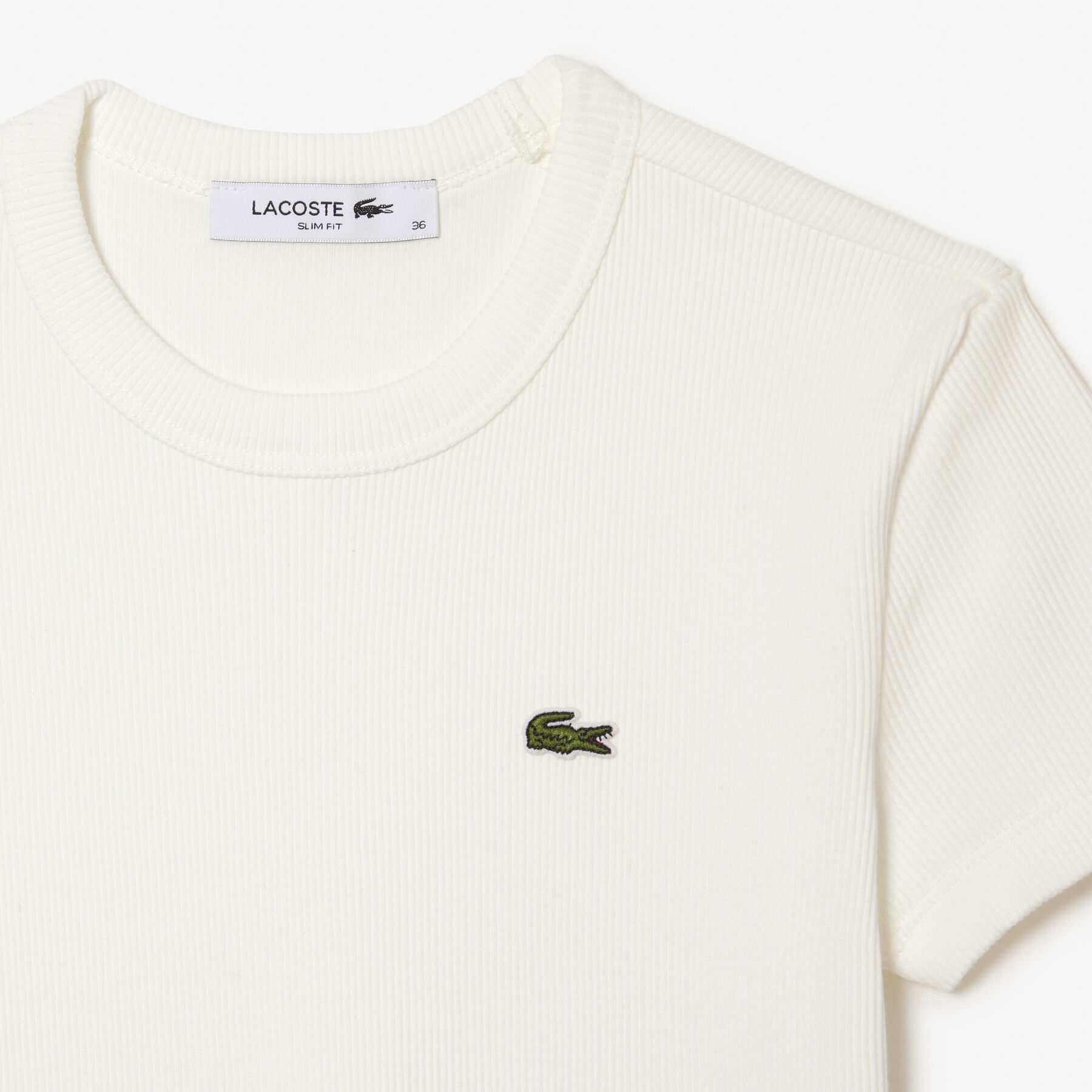تيشيرت قطني ضيق بدون أكمام Slim Fit Ribbed Cotton T-shirt - TF5538-00-70V