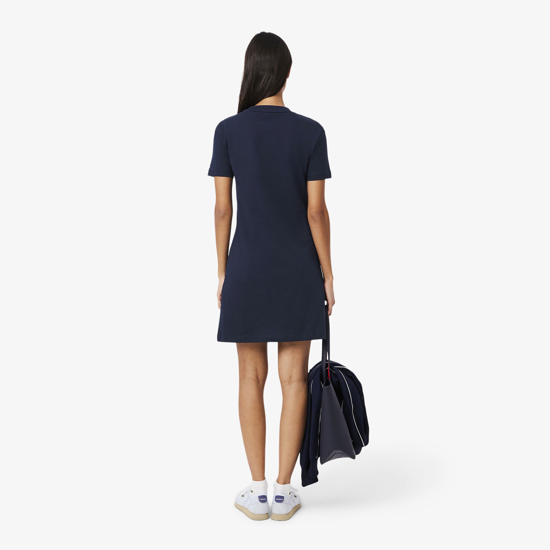 Draped T-shirt Dress lacoste draped t shirt dress