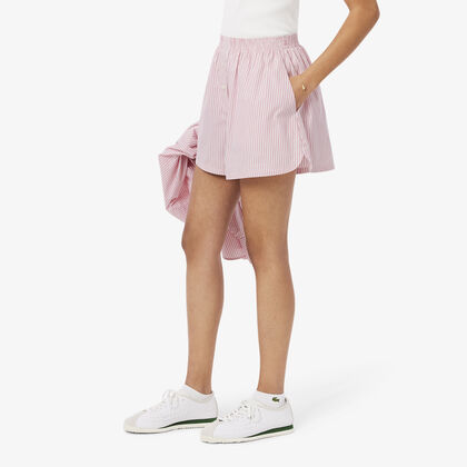 Wide Fit Lightweight Striped Poplin Shorts