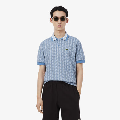Classic Fit Monogram Jacquard Polo Shirt