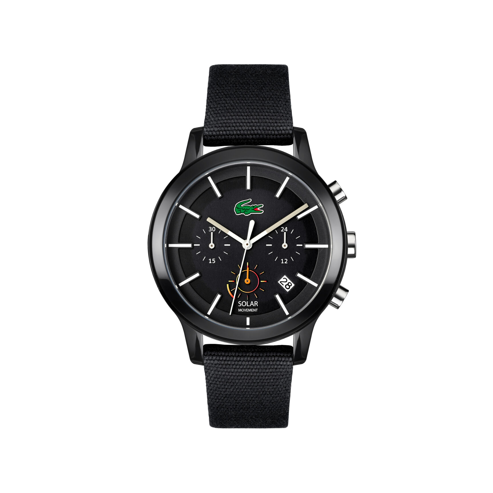 Lacoste L.12.12 Solar Mens Black Dial Watch Lacoste L.12.12 Solar Mens Black Dial Watch