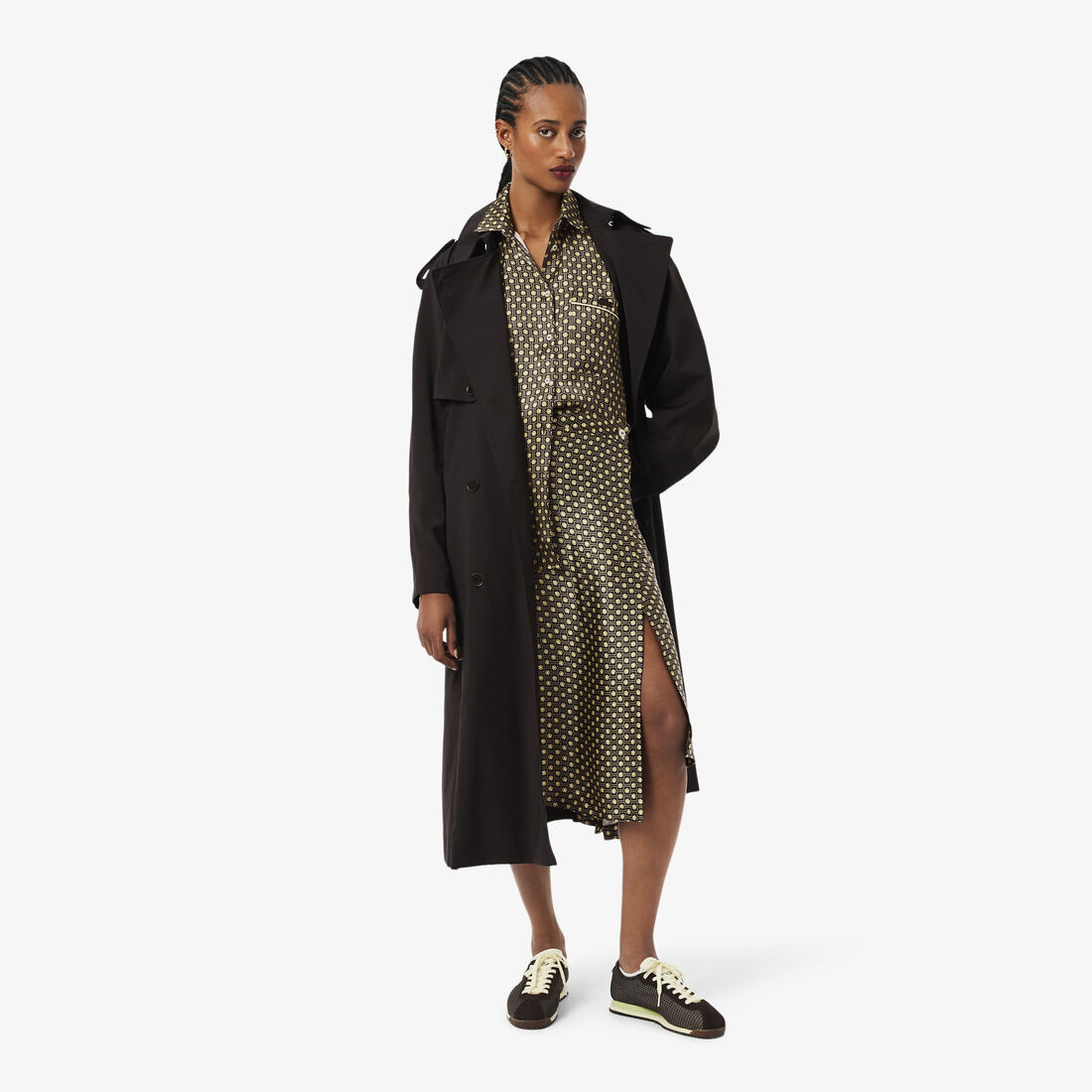 قميص ساتان مطبوع كبير الحجم Oversized Printed Satin Shirt - CF9804-00-4IZ