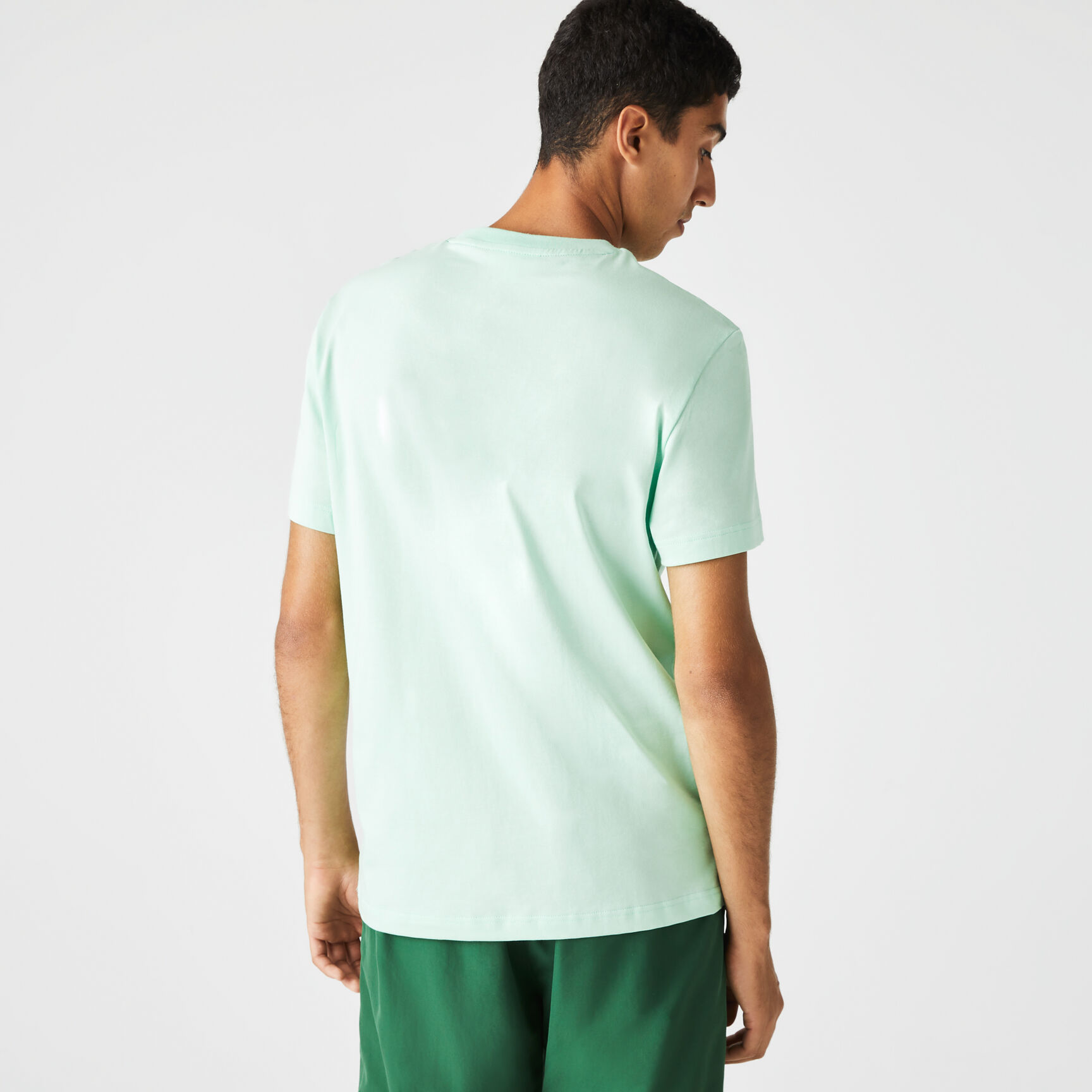 تيشيرت لاكوست بقصة عادية وشعار التمساح بحجم كبير للرجال‎