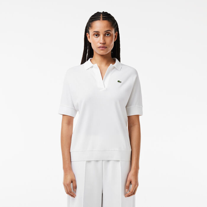Women's Lacoste Flowy Pique Polo Shirt - PF0504-00-001
