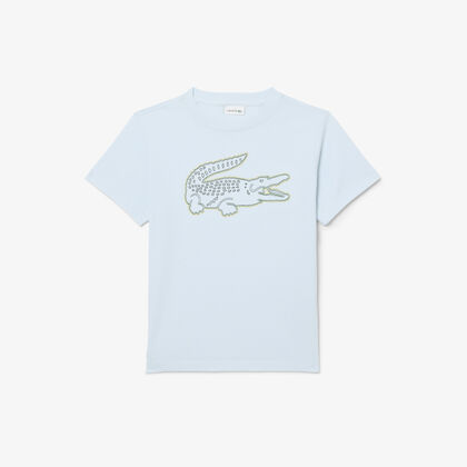 lacoste crocodile embroidery cotton t shirt