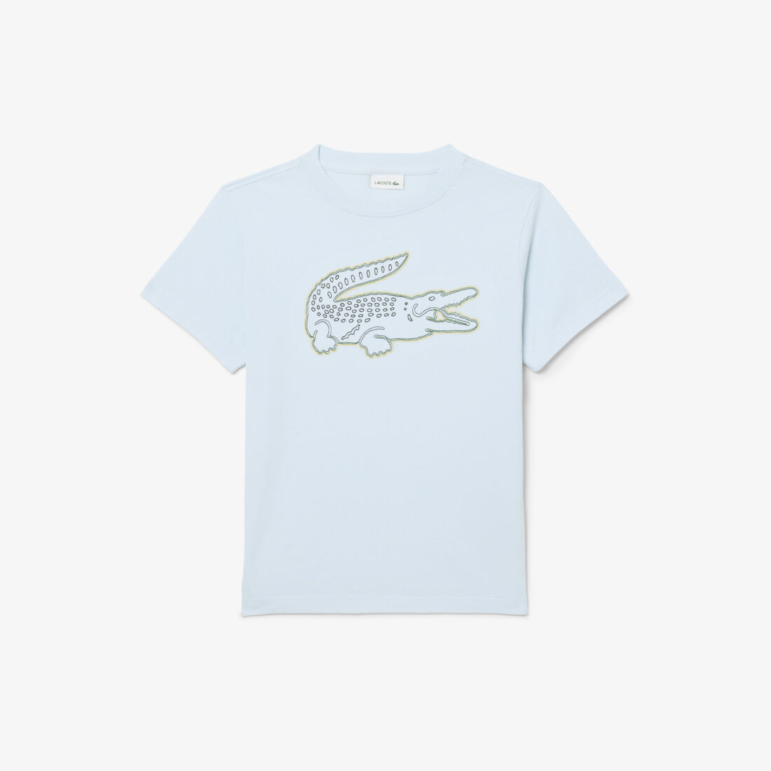 Crocodile Embroidery Cotton T-shirt lacoste crocodile embroidery cotton t shirt