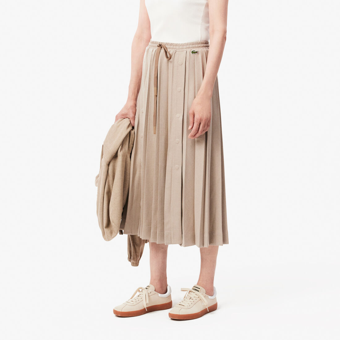 تنورة الفانيلا طويلة مطوي Long Pleated Flannel Skirt - JF4187-00-ICC