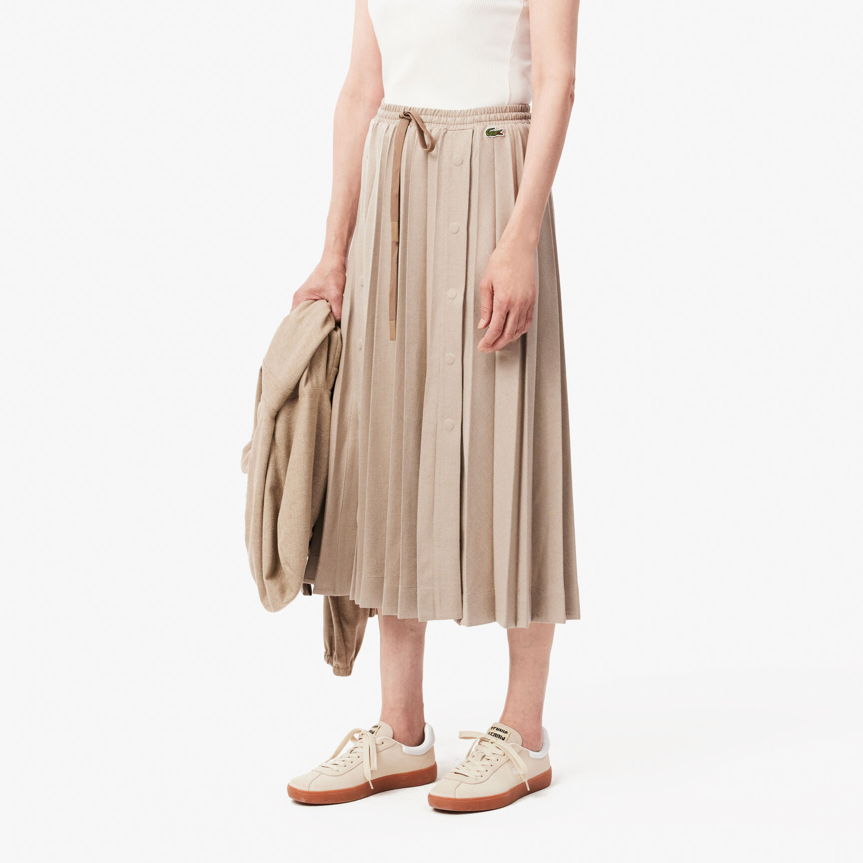 تنورة الفانيلا طويلة مطوي Long Pleated Flannel Skirt - JF4187-00-ICC
