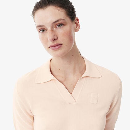 Regular Fit Open Neck Badge Accent Knit Polo Shirt lacoste regular fit open neck badge accent knit polo shirt