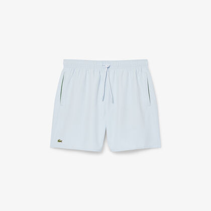 Mid Length Monochrome Swim Trunks