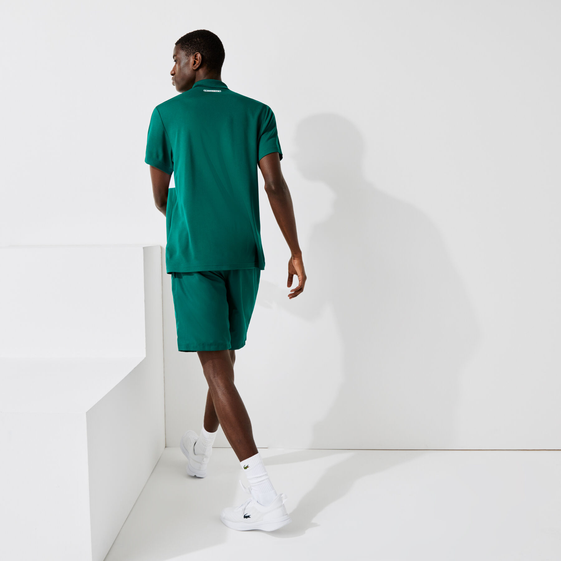 men s lacoste sport breathable resistant piqu  tennis polo shirt