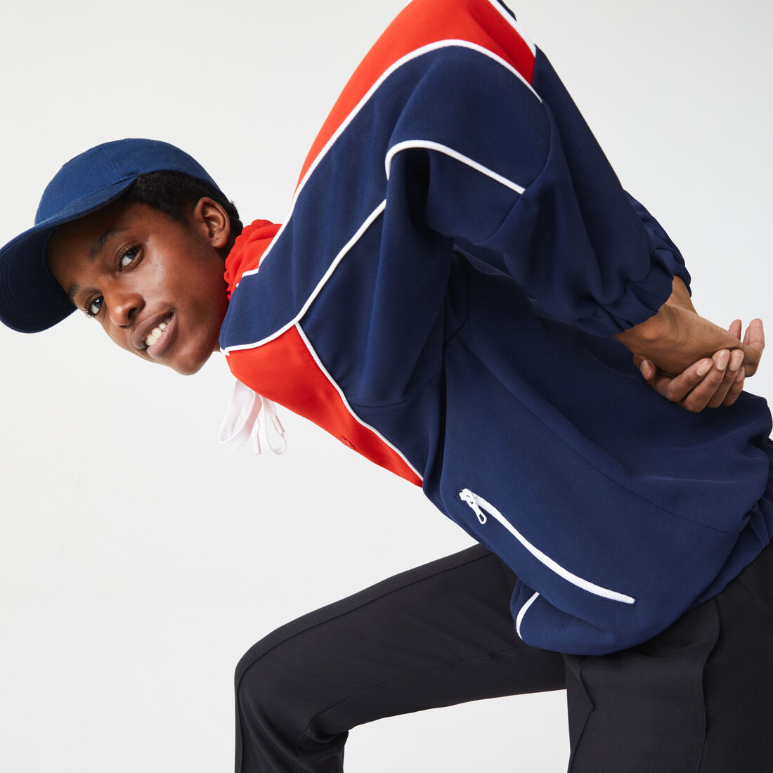 سويت شيرت بسحاب وغطاء رأس وكتل لونية للنساء سويت شيرت بسحاب وغطاء رأس وكتل لونية للنساء