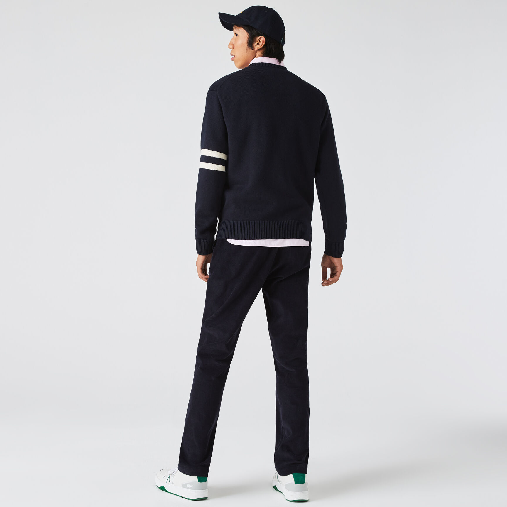 Men’s Crew Neck Pennants L Badge Wool And Cotton Sweater Men’s Crew Neck Pennants L Badge Wool And Cotton Sweater