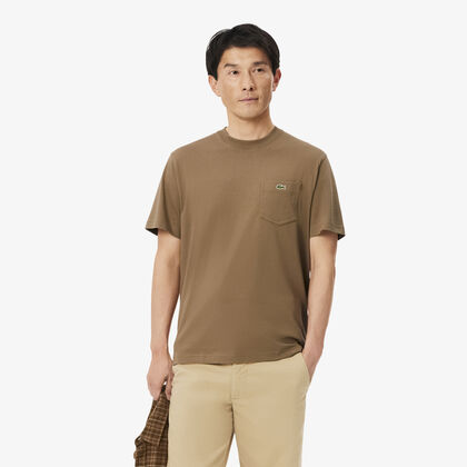 lacoste cotton t shirt with breast pocket