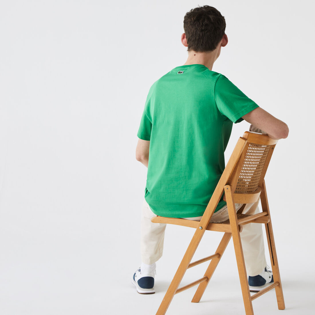 Men's Crew Neck Crocodile Embroidery Cotton T-shirt Men's Crew Neck Crocodile Embroidery Cotton T-shirt