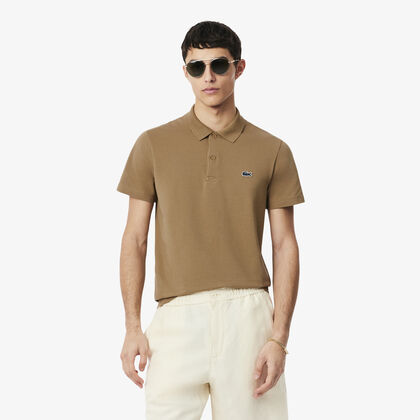 lacoste regular fit cotton blend polo shirt