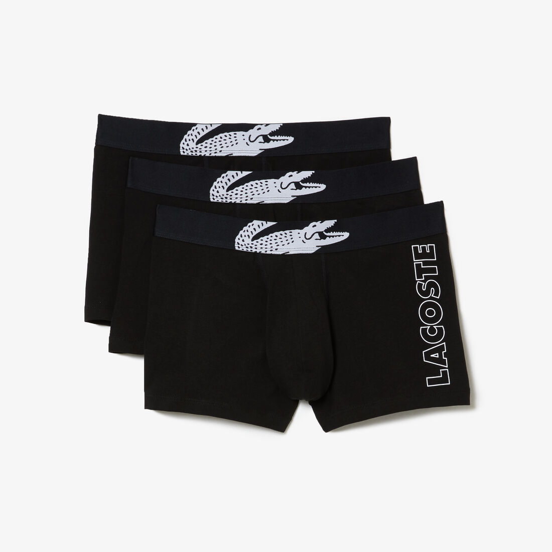 Men's Lacoste Crocodile Print Trunk Three-Pack Men's Lacoste Crocodile Print Trunk Three-Pack