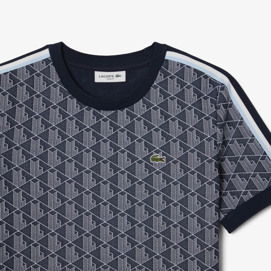 Slim Fit Monogram Jacquard T-shirt Slim Fit Monogram Jacquard T-shirt - TF3244-00-525