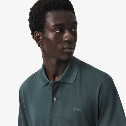 لاكوست runway classic fit silk pique polo shirt
