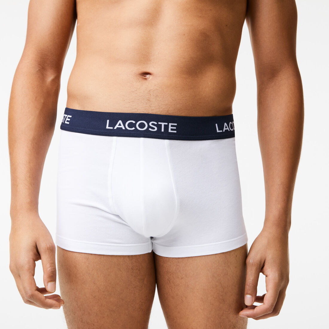 طقم بوكسر لاكوست قطن مطاطي للرجال، 5 قطع Men’s 5-pack Lacoste Stretch Cotton Trunks - 5H5203-00-001
