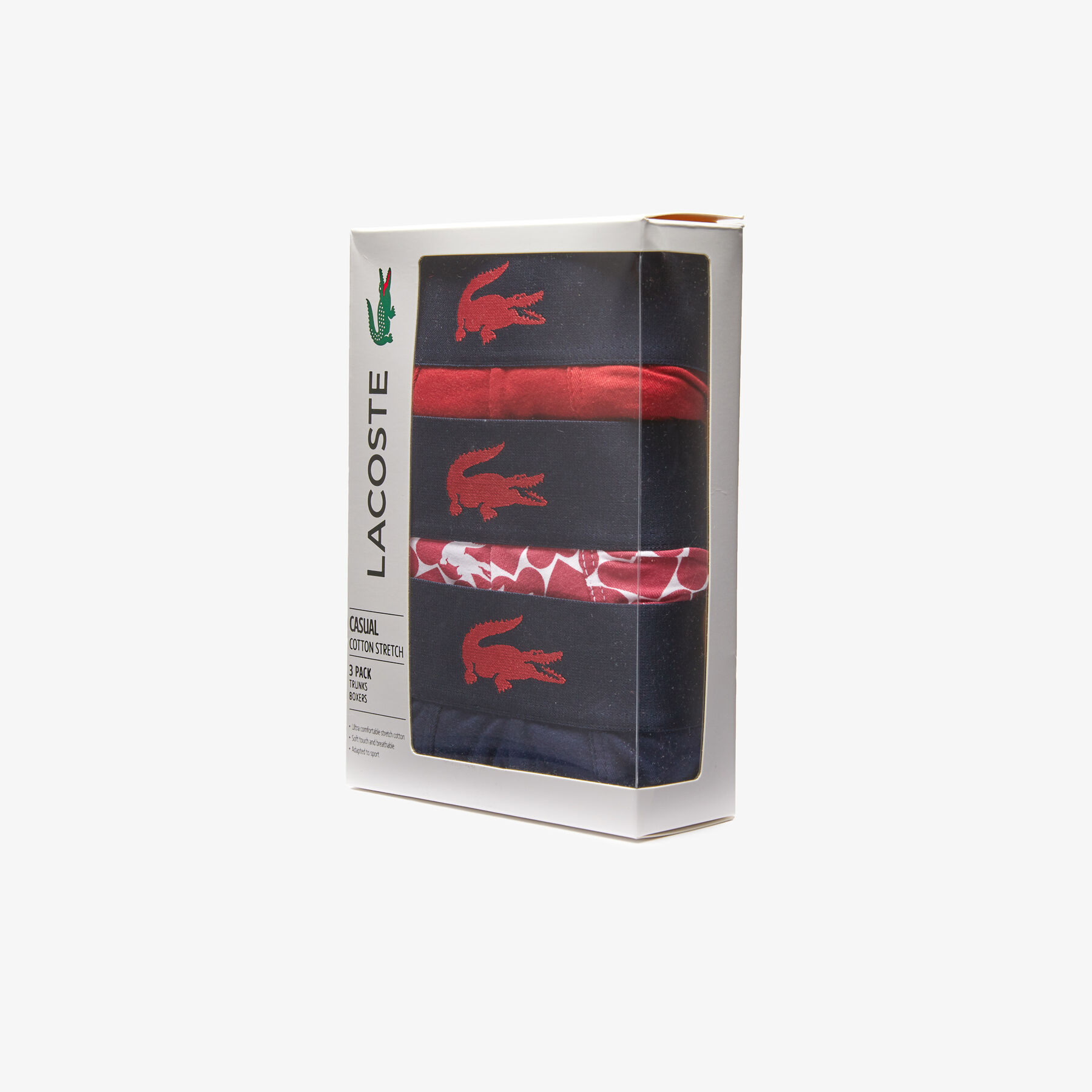 Men’s Valentine’s Day Stretch Cotton Trunk 3-Pack lacoste men s valentine s day stretch cotton trunk 3 pack