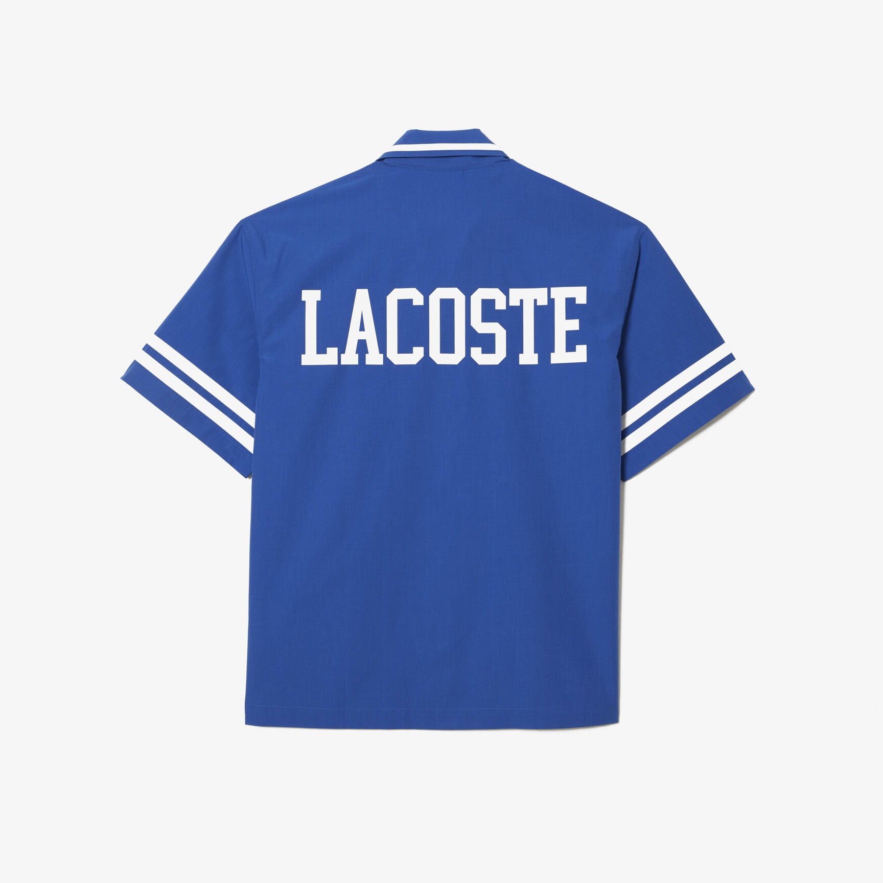 قميص لاكوست قطني طويل بطبعة خلفية Lacoste Back Print Cotton Twill Shirt - CH7225-00-ITV