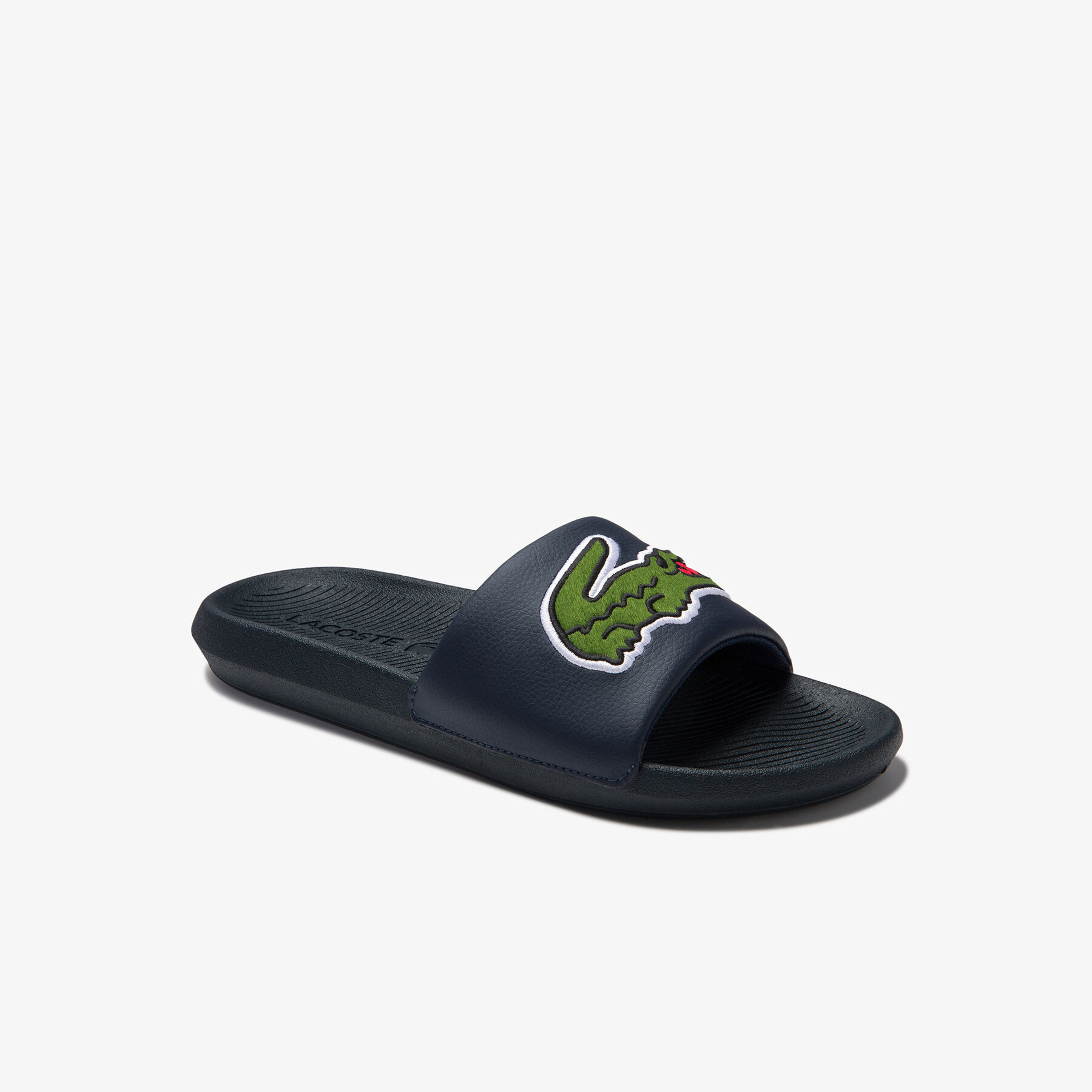 Men's Croco Synthetic and PU Slides lacoste men s croco synthetic and pu slides