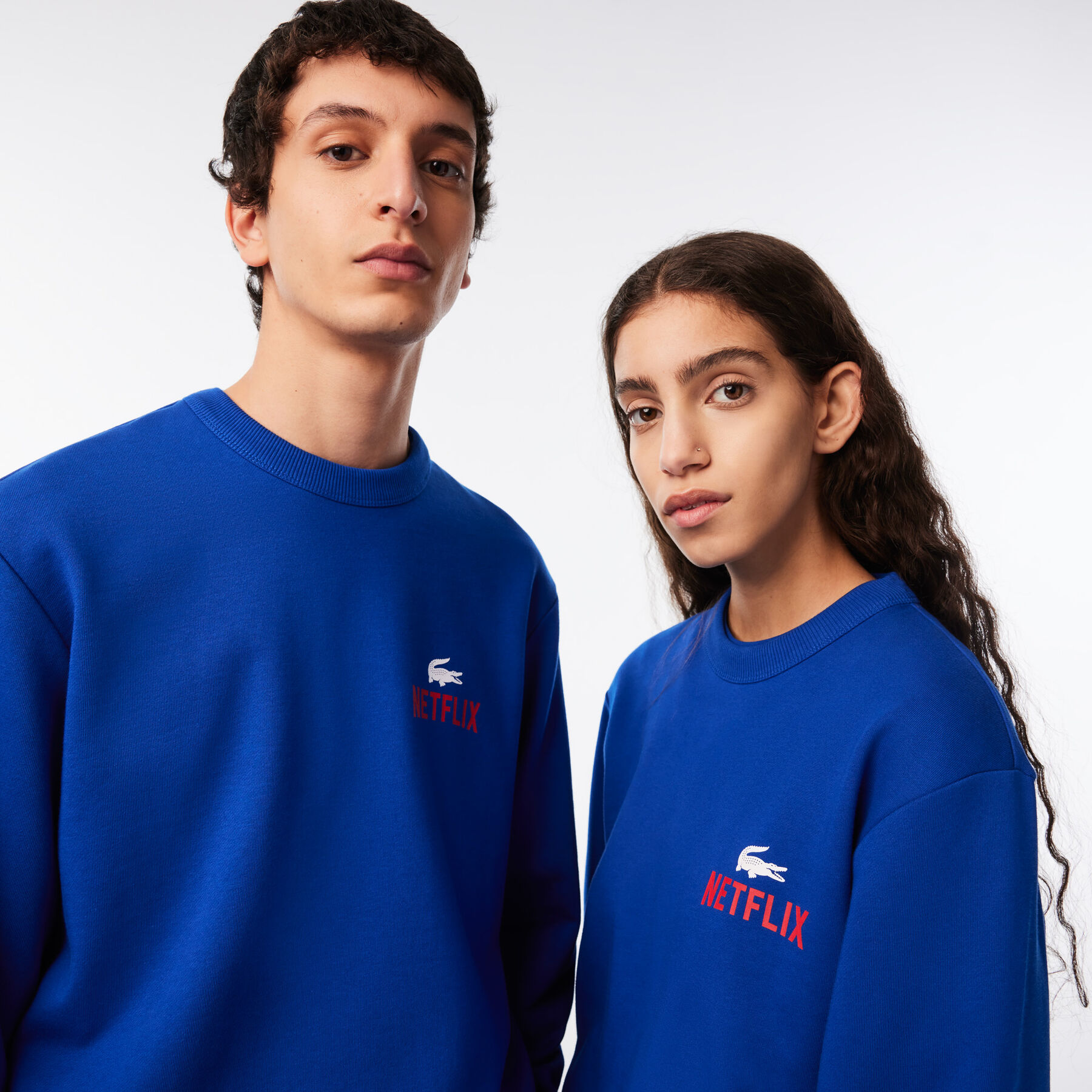 Unisex Lacoste x Netflix Round Neck Print Back Sweatshirt unisex lacoste x netflix round neck print back sweatshirt