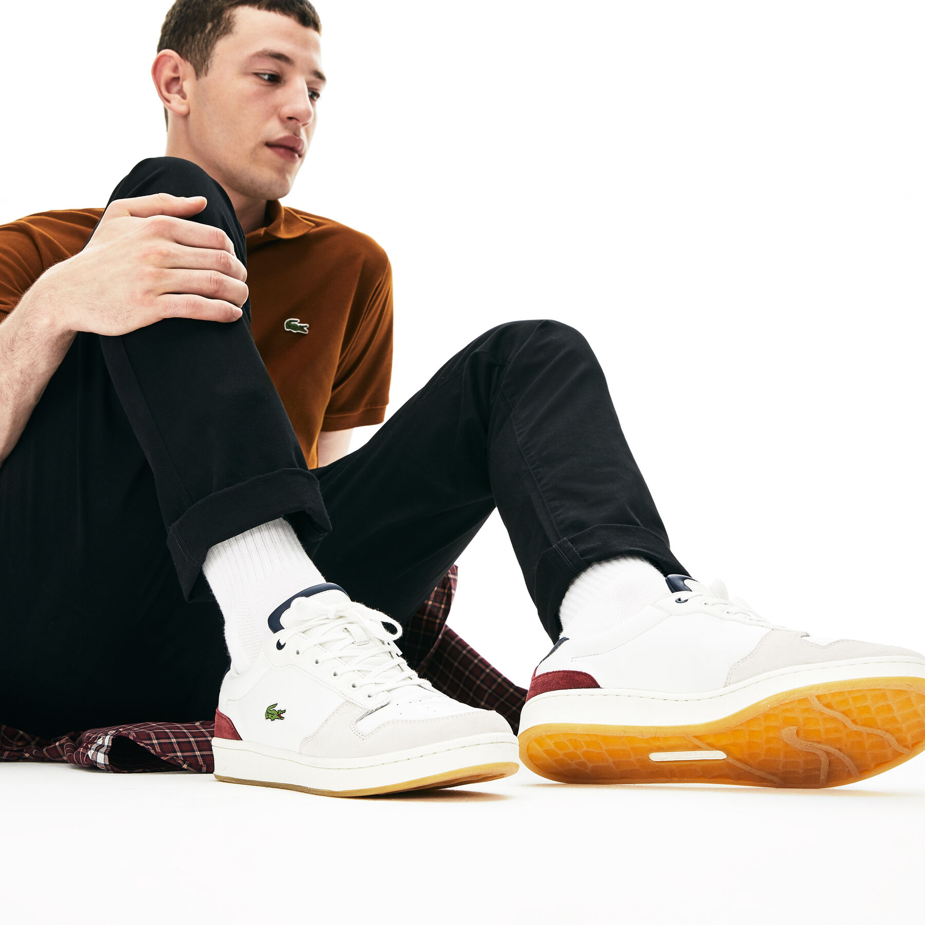 lacoste men s masters cup tricolore trainers