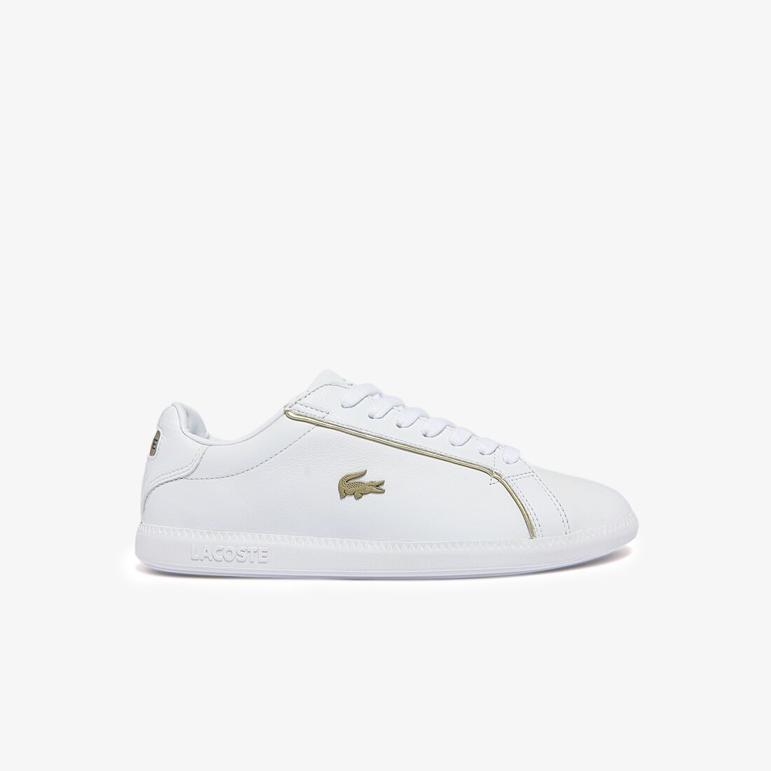 Women's Graduate Leather Metallic Detailing Trainers