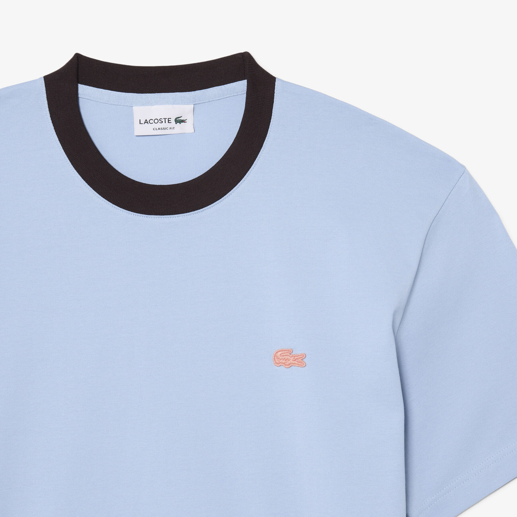 تيشيرت قطني بألوان متداخلة بقصة كلاسيكية Classic Fit Colour-Block Cotton T-shirt - TH2323-00-HBA
