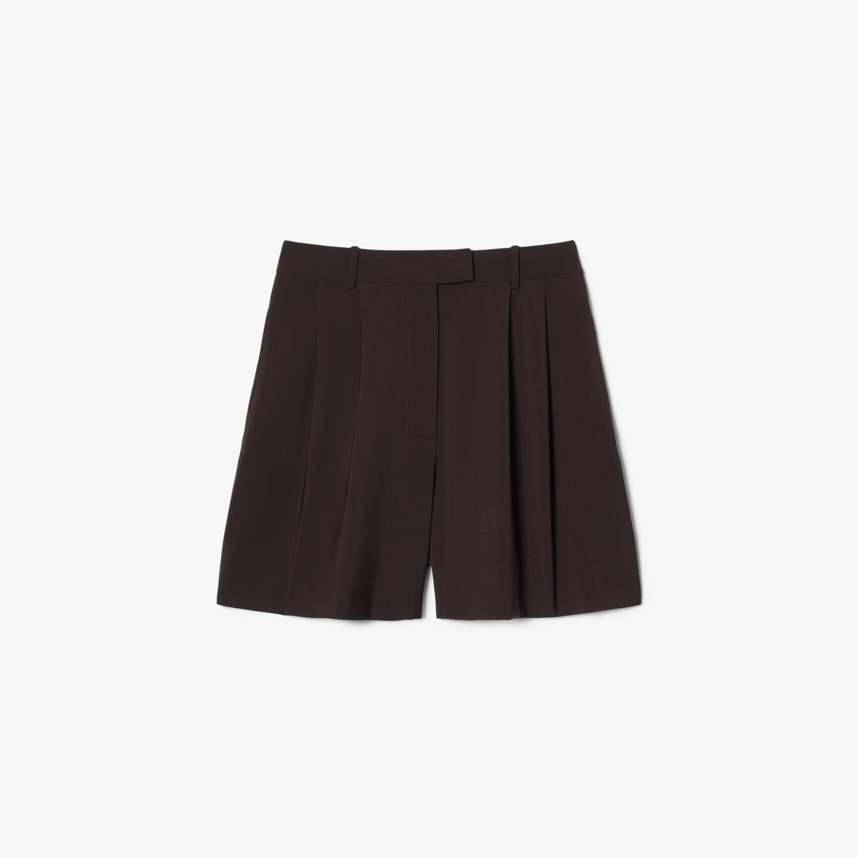 Oversized Wool Blend Pleated Bermuda Shorts - FF0243-00-3LA